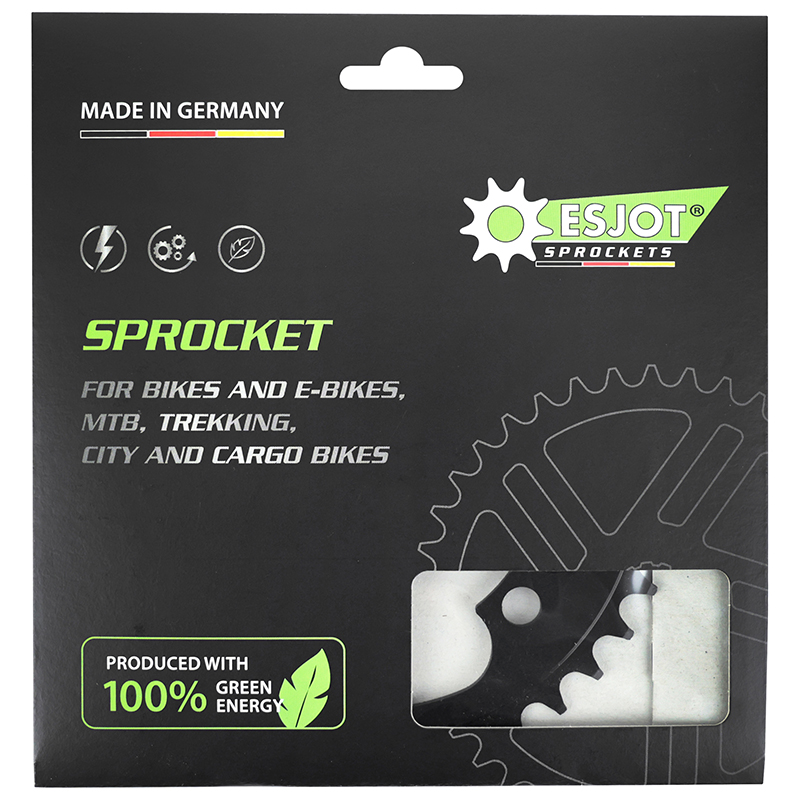 Plateau vae-e-bike 4BRA d.104 pour bosch - brose - yamaha -bafang Esjot 38DTS mono noir alu (2.38 - 1-2X3-32" - 5.65 – 1-2X11-128") - vue 4