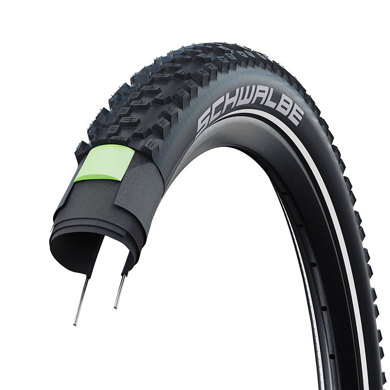 Pneu VTT VAE 20 x 2.35 Schwalbe Smart Sam Plus Addix noir flanc Reflex TR double defense Greenguard - vue 3