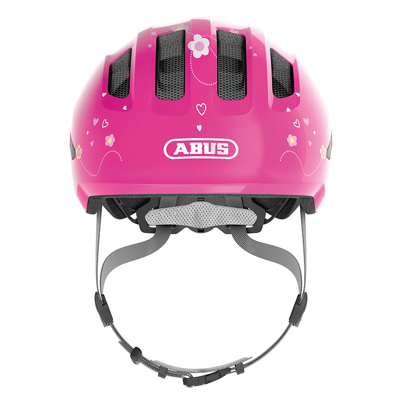Casque vélo enfant Abus Smiley 3.0 Butterfly rose taille 45-50 cm - vue 2