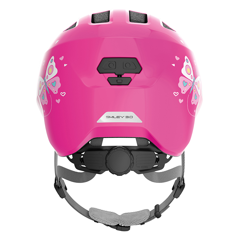Casque vélo enfant Abus Smiley 3.0 Butterfly rose taille 45-50 cm - vue 3