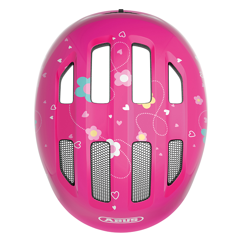 Casque vélo enfant Abus Smiley 3.0 Butterfly rose taille 45-50 cm - vue 4