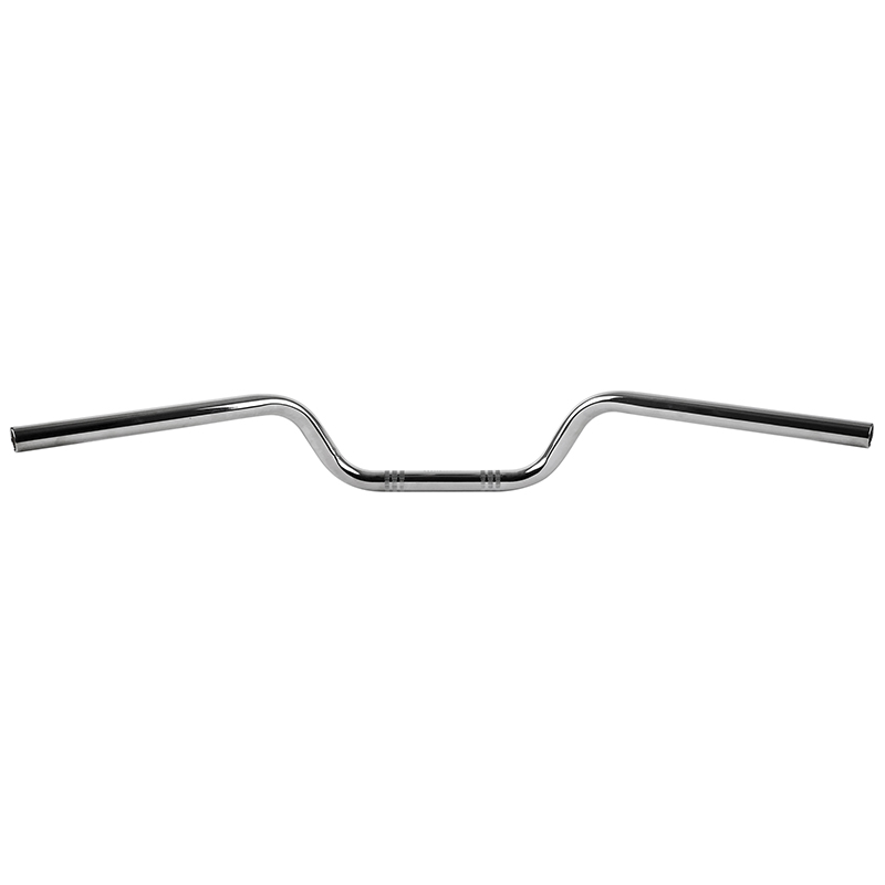 Guidon moto route Tommaselli acier diam 22 MM long 725 MM haut 121 MM chrome sans barre de renfort - vue 3