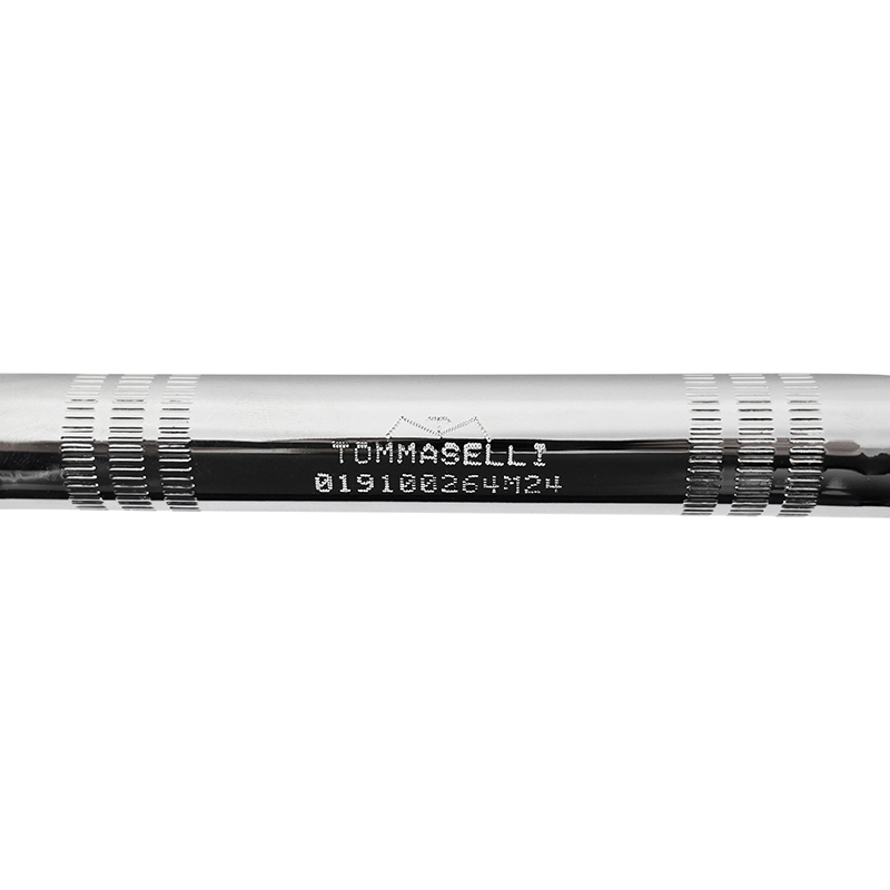 Guidon moto route Tommaselli acier diam 22 MM long 725 MM haut 121 MM chrome sans barre de renfort - vue 5