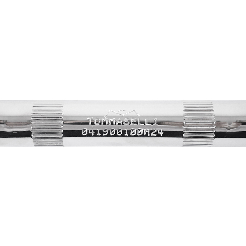 Guidon moto route Tommaselli acier diamètre 22 mm longueur 760 mm hauteur 35 mm chrome sans barre de renfort - vue 6