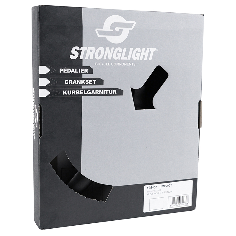 Pedalier city Stronglight 10-9V. impact s noir 170MM 39DTS avec carter pour chaine (axe carre 118MM) - vue 4