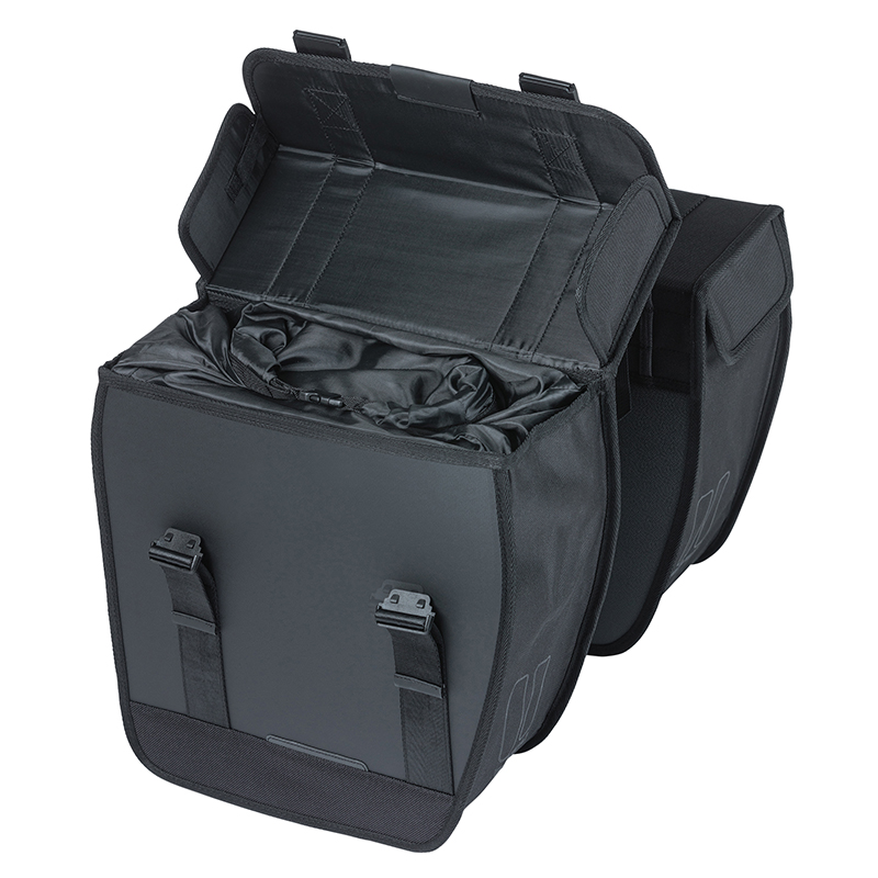 Sacoche arrière vélo double Basil Tour 28L noir (29,5x14x29,5cm) - vue 2