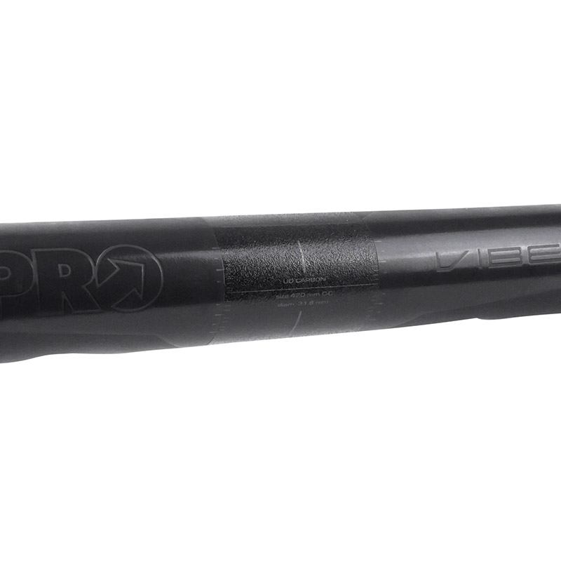 Cintre route pro vibe anatomic carbone noir l 42 exterieur (axe-axe 42CM) pour potence 31.8MM pour passage cable interne (DI2) - vue 5