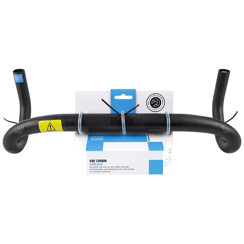 Cintre route pro vibe anatomic carbone noir l 42 exterieur (axe-axe 42CM) pour potence 31.8MM pour passage cable interne (DI2) - vue 8