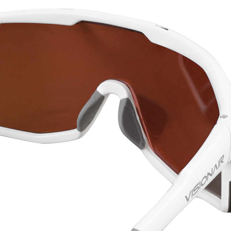 Lunettes vélo adulte Visionair anti-brouillard monture blanc verres revo red indice 0 à 3 - vue 5