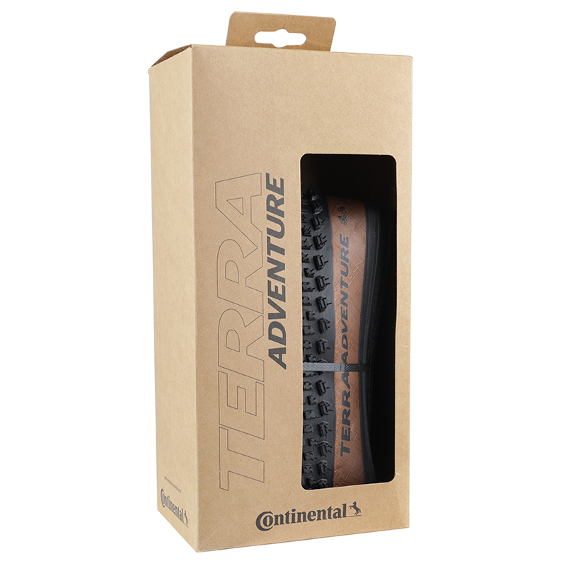 Pneu gravel Continental Terra Adventure 700 x 45 noir flanc marron tubeless ready TS - vue 3