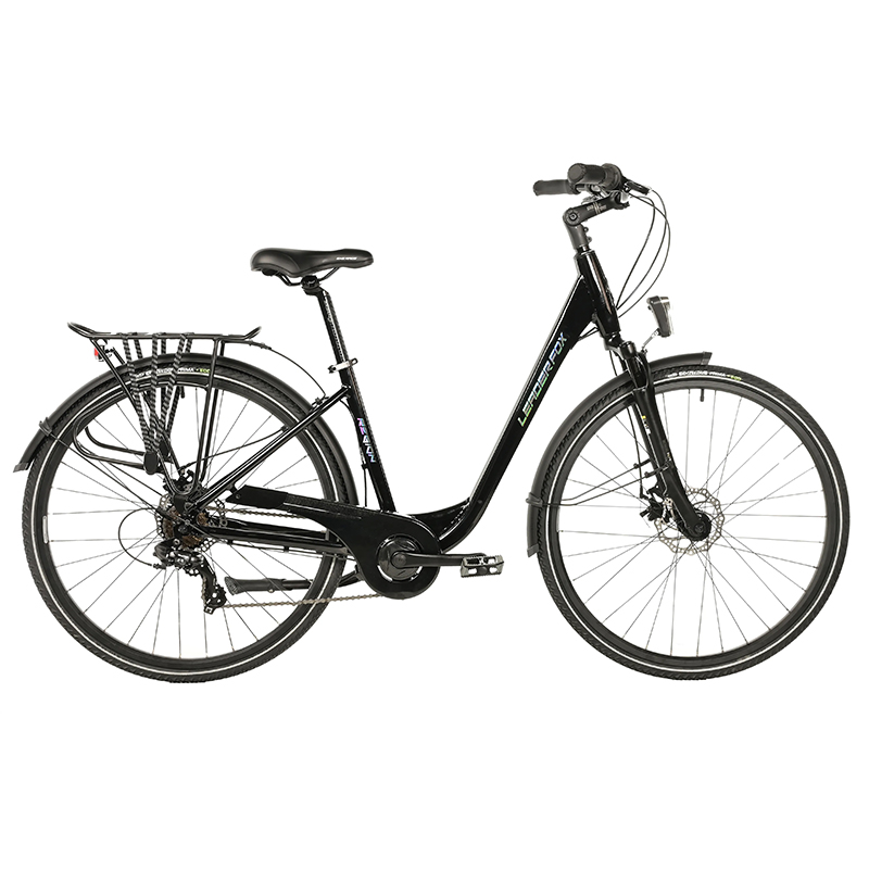 Vélo ville musculaire Leader Fox Region 2025 mixte noir 28 pouces 7V cadre alu 19 pouces - vue 2