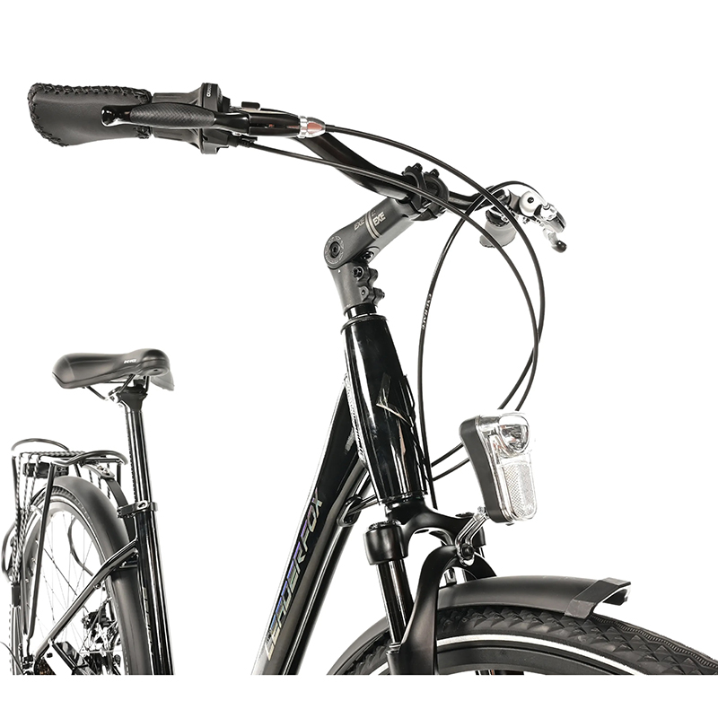 Vélo ville musculaire Leader Fox Region 2025 mixte noir 28 pouces 7V cadre alu 19 pouces - vue 3