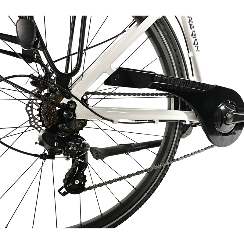 Vélo city bike 28 Leader Fox Région 2025 mixte blanc 7V cadre alu 17 pouces - vue 4