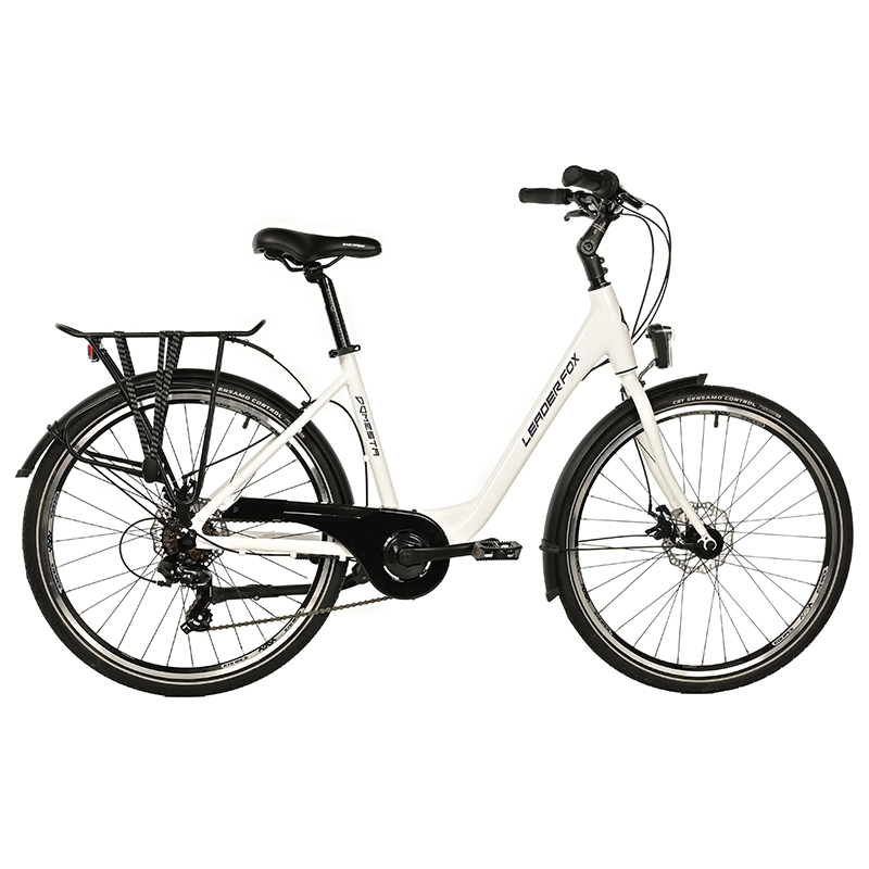 Vélo musculaire city bike 26 Leader Fox Domesta 2025 femme blanc 7V cadre alu 17 pouces - vue 2