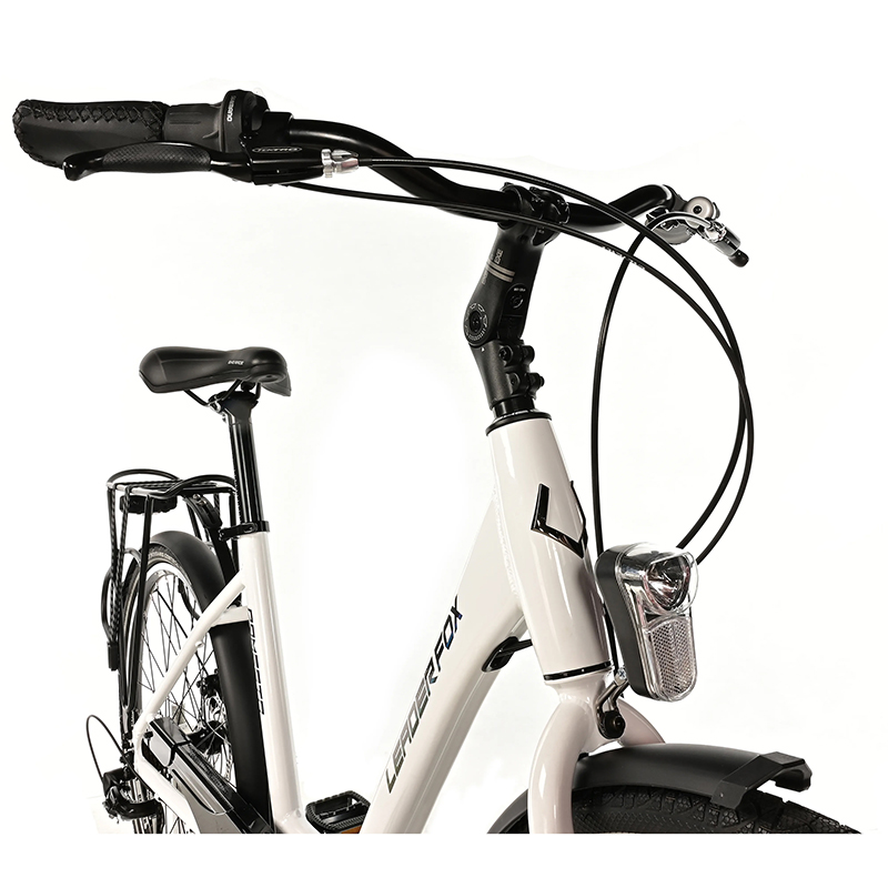 Vélo musculaire city bike 26 Leader Fox Domesta 2025 femme blanc 7V cadre alu 17 pouces - vue 3