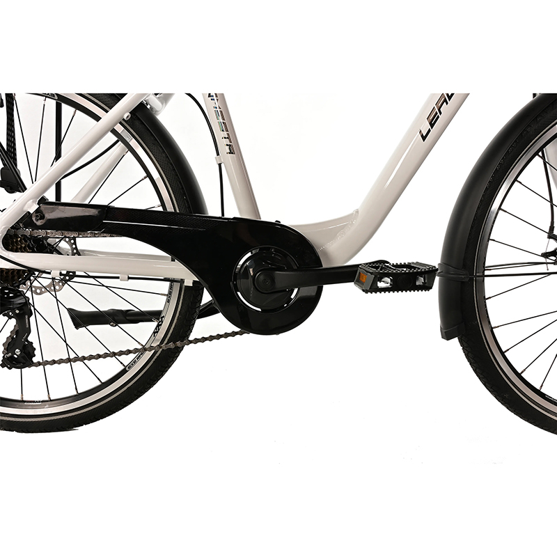 Vélo musculaire city bike 26 Leader Fox Domesta 2025 femme blanc 7V cadre alu 17 pouces - vue 5