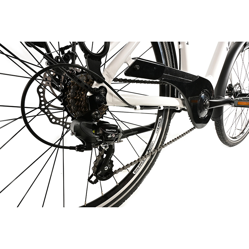 Vélo city bike Leader Fox Domesta 2025 femme 26 pouces 7V cadre alu 19 pouces blanc - vue 4