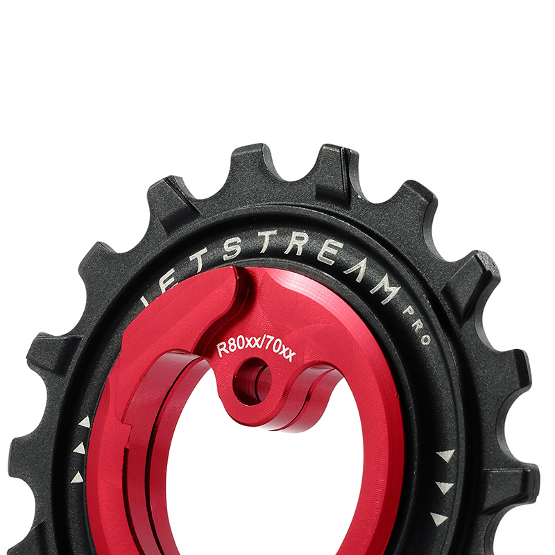 Galet derailleur aopw Tripeak 12-18 dents ceramique 11X2V. shimano ultegra R8000GS - 105 R7000GS rouge (jeu de 2) (garantie 4 ans) - vue 2