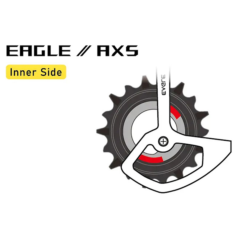 Galet de dérailleur TRIPEAK 12-18 dents céramique 12X1V SRAM VTT Eagle AXS rouge (jeu de 2) - vue 3