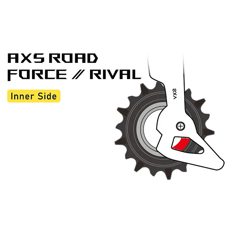 Galet derailleur aopw Tripeak 12-18 dents ceramique 12X2V. sram axs force-rival D1-D2 noir -2023 (jeu de 2) (garantie 4 ans) - vue 3