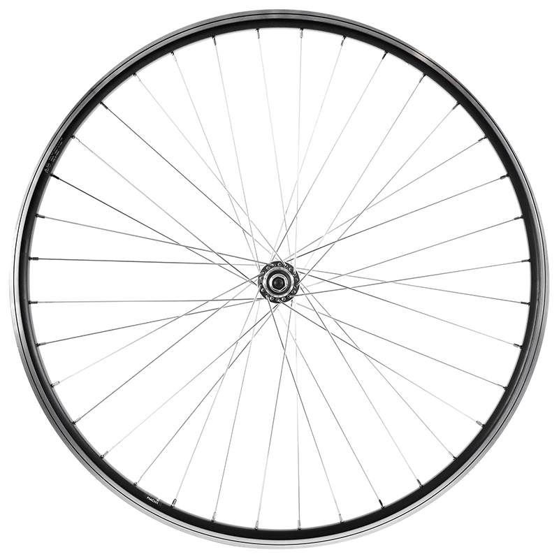 Roue VTT VELOX 27,5" ER10 avant moyeu alu axe plein jante 19C noir 36 rayons argent - vue 2