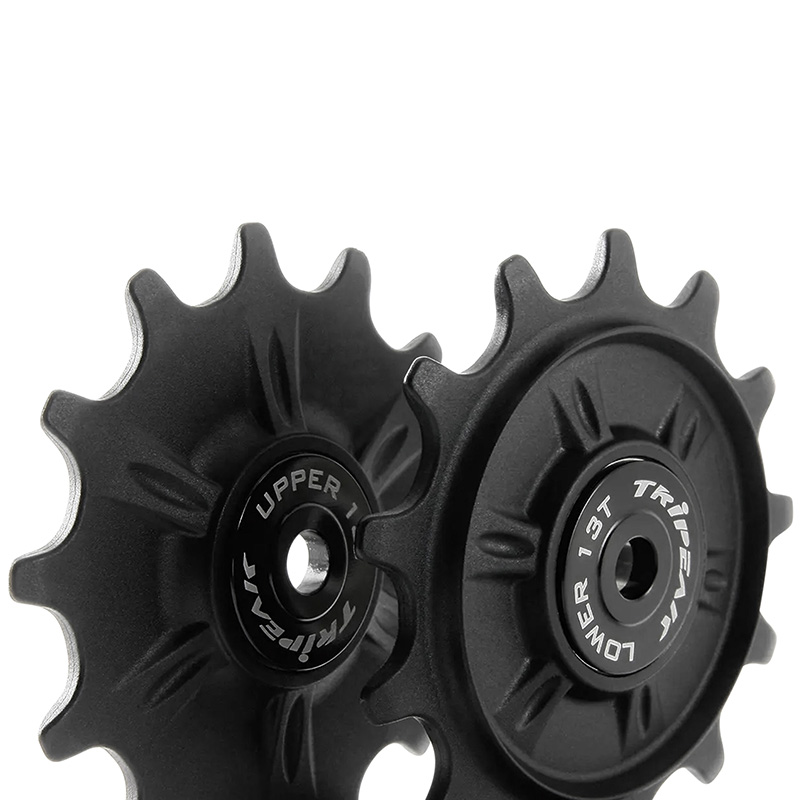 Galet derailleur gravel-vtt Tripeak 13-13 dents ceramique 11V. shimano GRX-XT (GRX 812 - 817 - XTM8000) noir (blister de 2) - vue 3