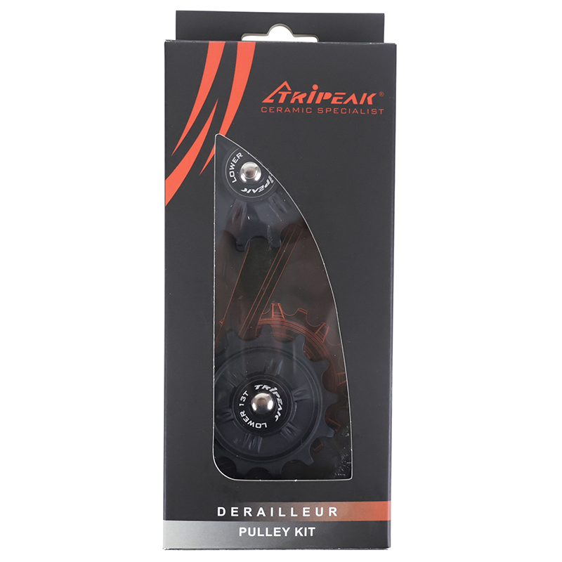 Galet derailleur gravel-vtt Tripeak 13-13 dents ceramique 11V. shimano GRX-XT (GRX 812 - 817 - XTM8000) noir (blister de 2) - vue 4