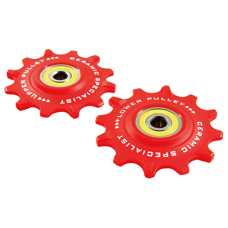 Galet dérailleur VTT Tripeak 12-12 dents céramique 11V SRAM X0 X1 X01 GX rouge (lot de 2) - vue 2