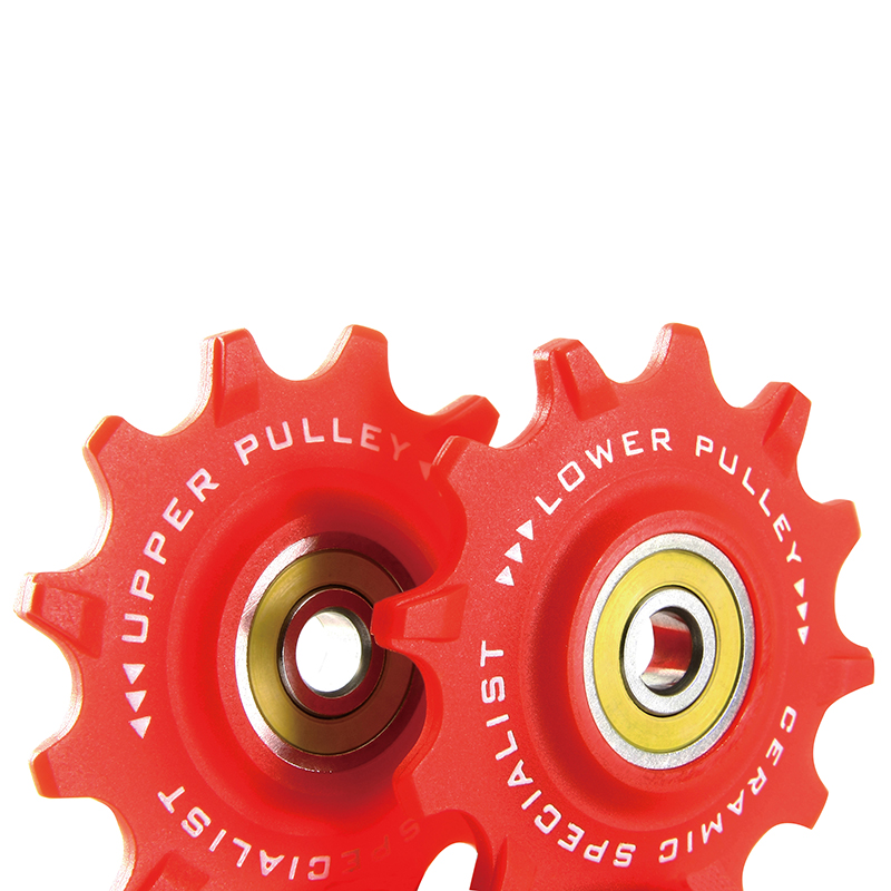 Galet dérailleur VTT Tripeak 12-12 dents céramique 11V SRAM X0 X1 X01 GX rouge (lot de 2) - vue 3