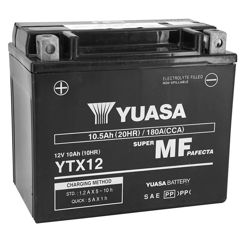 Batterie 12V 10 ah YTX12 Yuasa sans entretien prete a l'emploi (lg150xl87xh130mm) (activee en usine-fa)