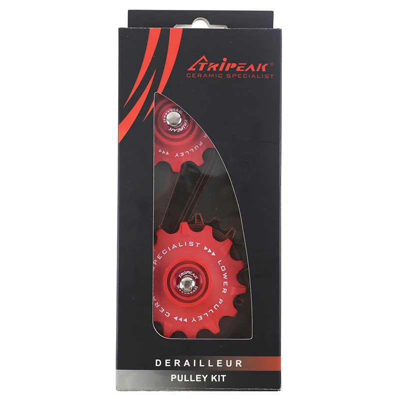 Galet de dérailleur route Tripeak 12-14 dents céramique 12V SRAM eTap AXS rouge (blister de 2) - vue 4