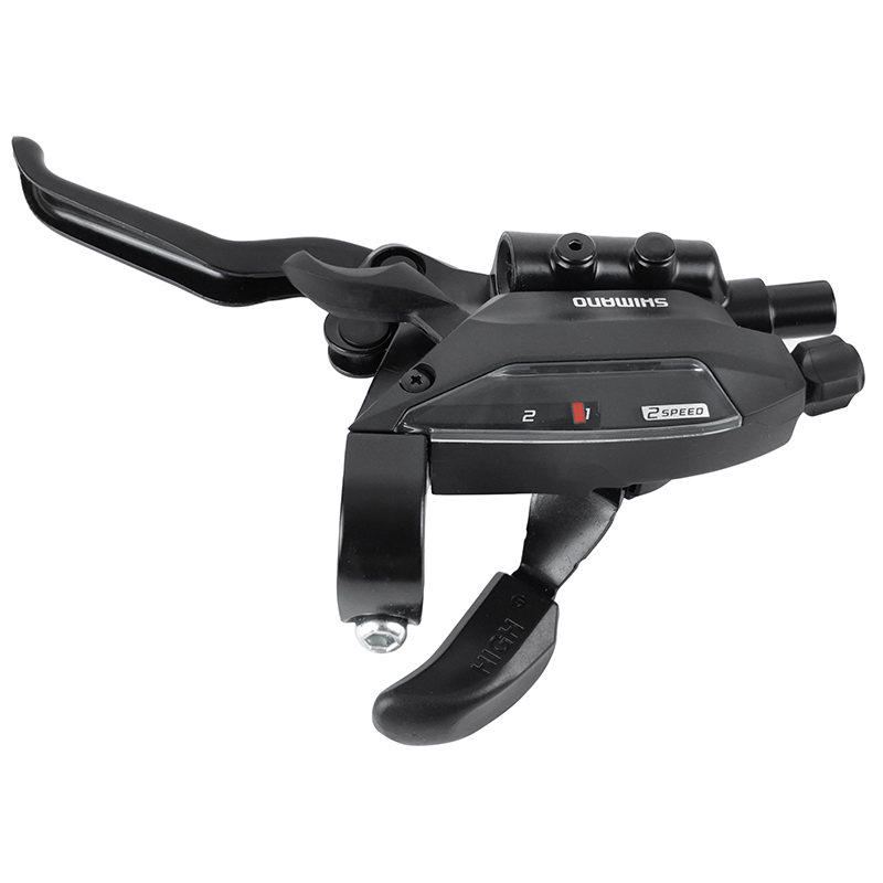 Levier-manette VTT hydraulique-câble Shimano STEF5152 gauche 2V noir disque 3 doigts - vue 2