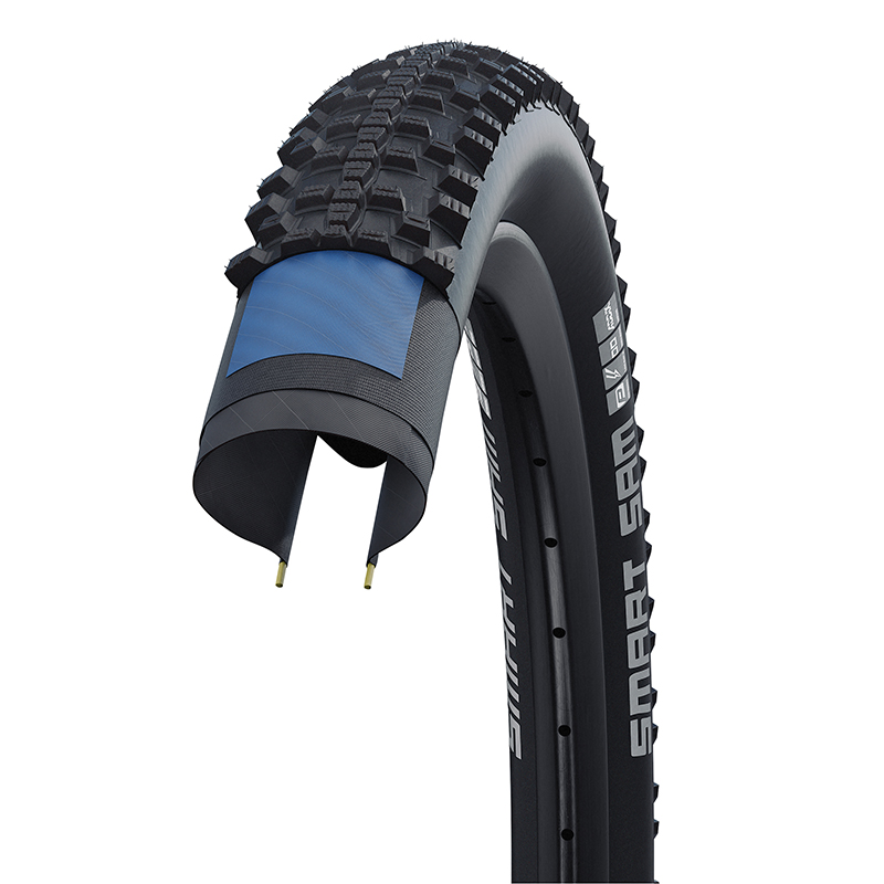 Pneu VTT Schwalbe Smart Sam Addix Performance 24 x 2.10 noir TR (54-507) - vue 4