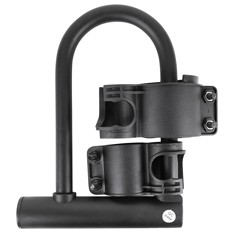 Antivol U vélo - trottinette diamètre 13 mm longueur 142 mm noir avec 2 clés et support Sélection P2R - vue 2
