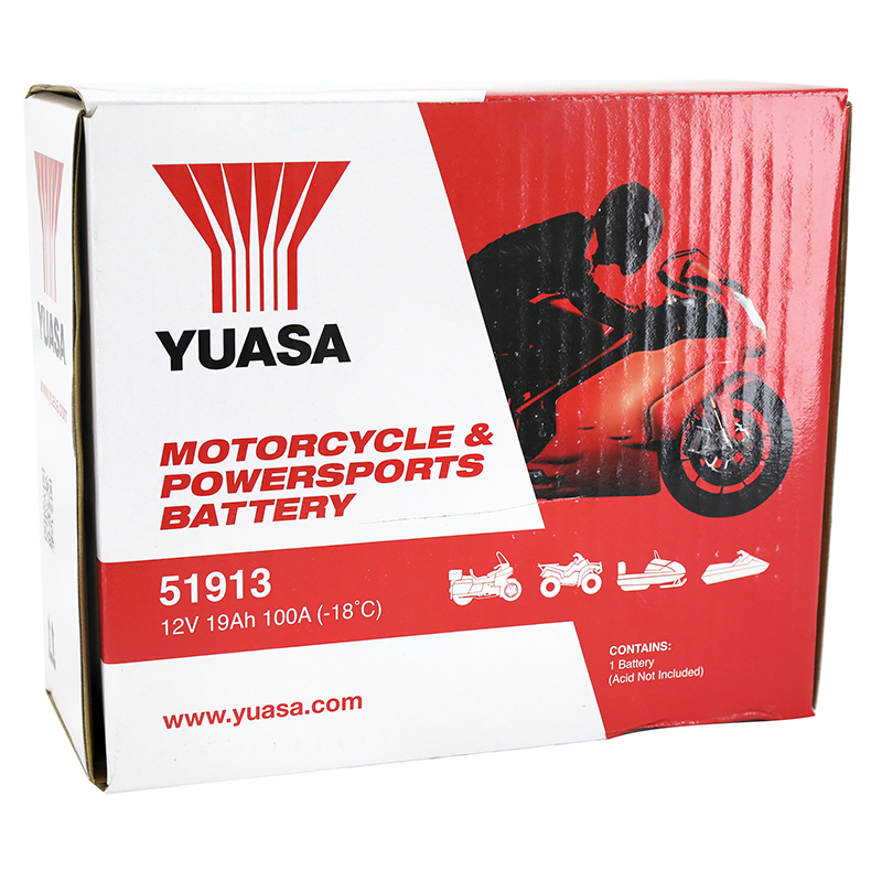 Batterie 12V 19 ah 51913 Yuasa conventionnelle avec entretien (lg186xl82xh171mm) - vue 2