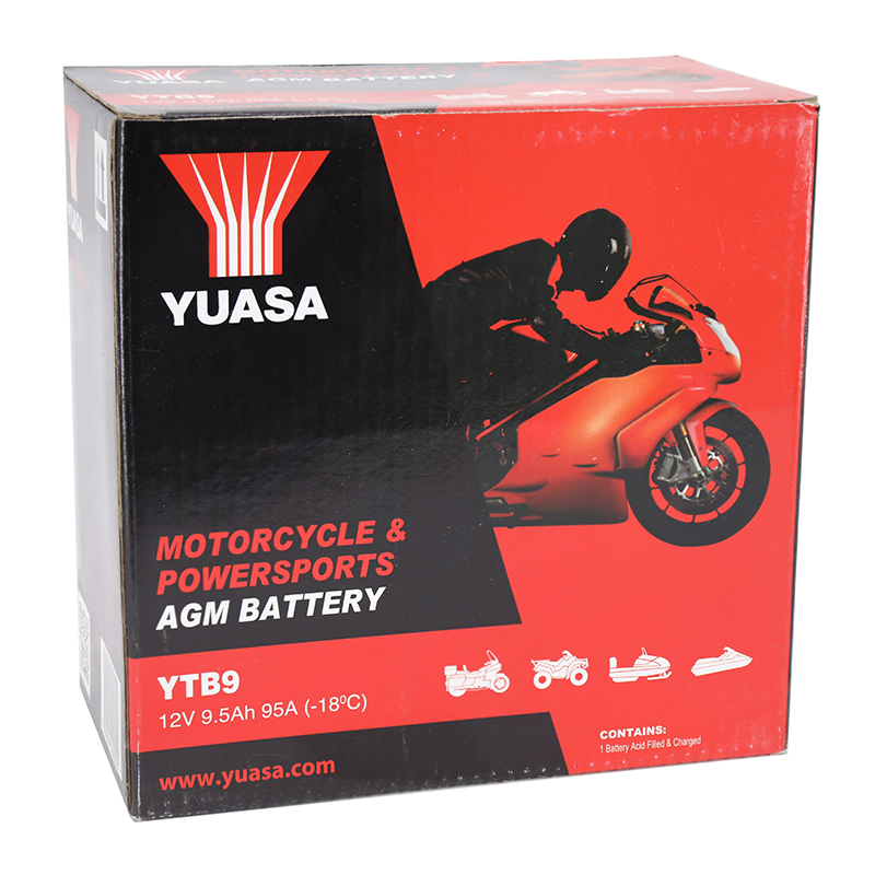 Batterie 12V 9 ah YTB9 Yuasa sans entretien prete a l'emploi (lg135xl75xh140mm) (activee en usine-fa) - vue 2