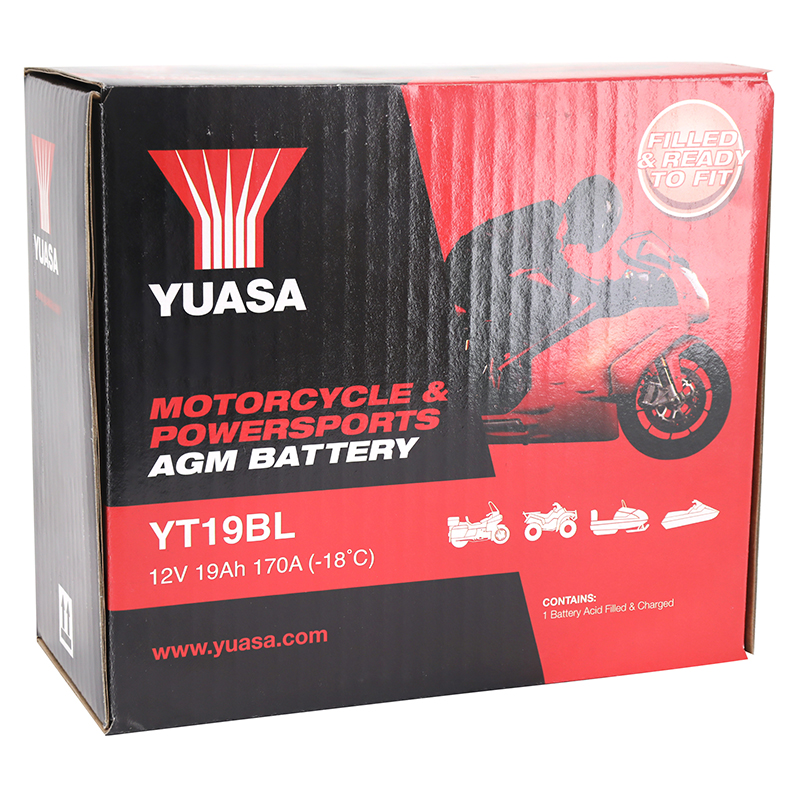 Batterie 12V 19 ah YT19BL yuasasans entretien prete a l'emploi (lg186xl82xh171mm) (activee en usine-fa) - vue 2