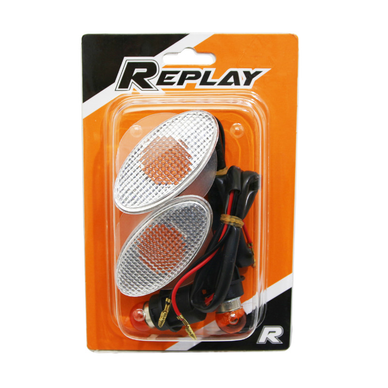 Éclairage déco Replay Cat's-eyes ovale transparent-blanc ampoule orange (L 71 mm - H 36 mm - l 12 mm) - vue 2