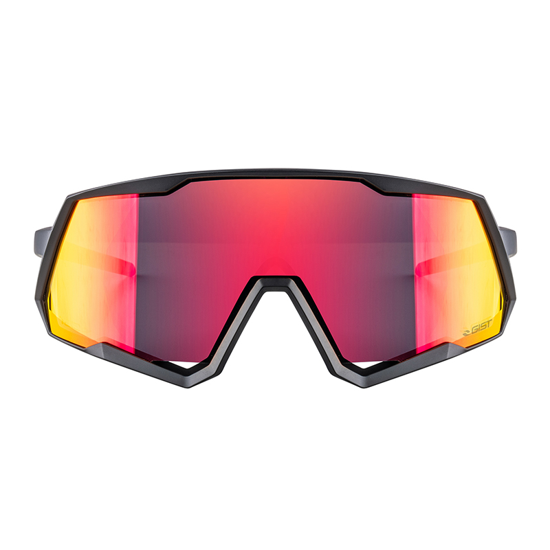 Lunettes de cyclisme adulte Gist Mask monture noir verres rouge polycarbonate - vue 3