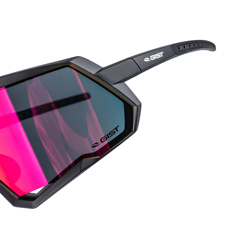 Lunettes de cyclisme adulte Gist Mask monture noir verres rouge polycarbonate - vue 5