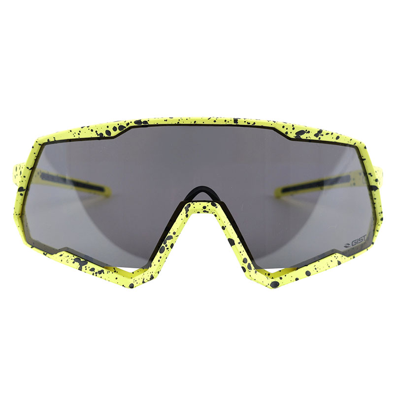 Lunettes de vélo adulte Gist Mask monture jaune fluo verres noir polycarbonate - vue 3