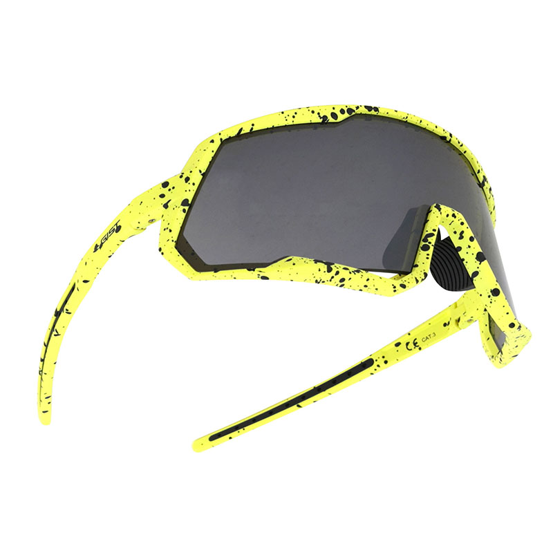 Lunettes de vélo adulte Gist Mask monture jaune fluo verres noir polycarbonate - vue 4