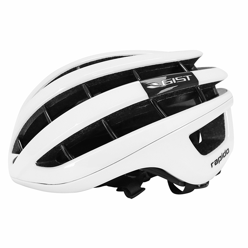 Casque vélo adulte GIST Route Rapido blanc brillant 52-58 cm - vue 4