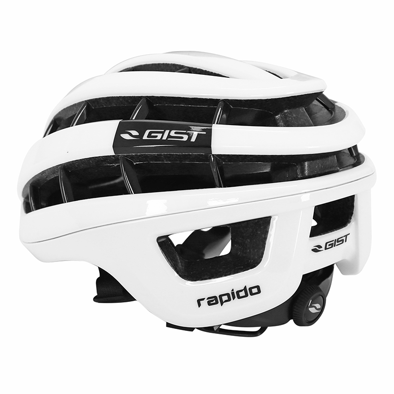 Casque vélo adulte GIST Route Rapido blanc brillant 52-58 cm - vue 5