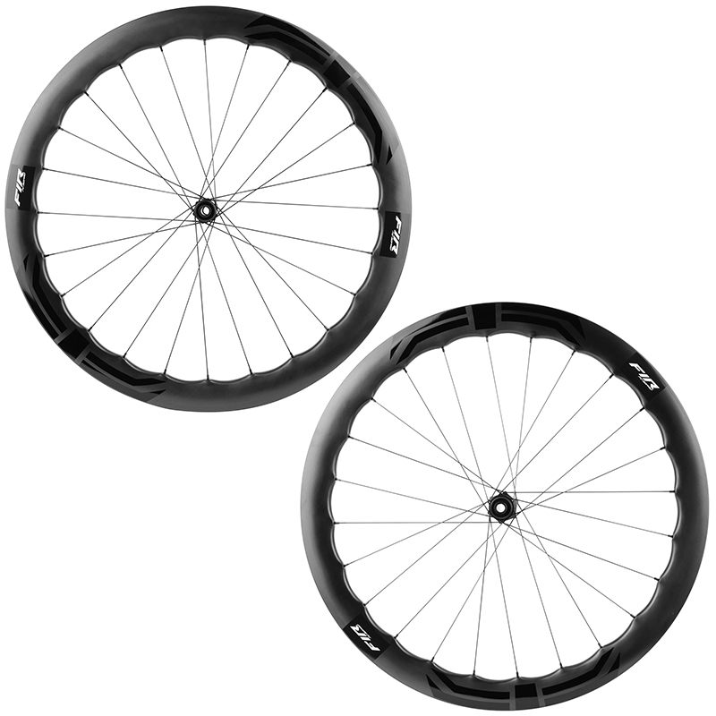 Roues route disque 700 Fir FC 50 Pro Centerlock carbone noir cassette SRAM XDR 12V axe traversant 12-100 et 12-142 hauteur-profil 46-50 mm (paire) tubeless ready - vue 2