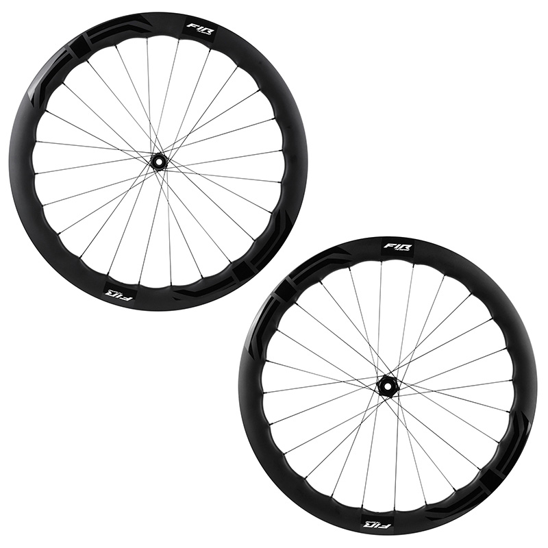 Paire de roues route disque 700 FIR FC 50 Pro Centerlock carbone noir Shimano 12-11V tubeless ready - vue 2