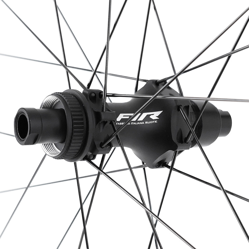 Paire de roues route disque 700 FIR FC 38 Pro Centerlock carbone noir cassette SRAM XDR 12V axe traversant 12-100/12-142 tubeless ready - vue 3