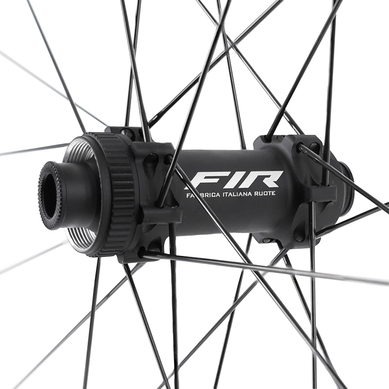 Paire de roues route disque 700 FIR FC 38 Pro Centerlock carbone noir cassette SRAM XDR 12V axe traversant 12-100/12-142 tubeless ready - vue 4