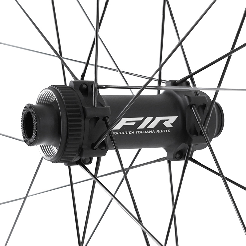 Roues route disque 700 FIR FC 38 Pro Centerlock carbone noir cassette Shimano 12-11V axe traversant 12-100 et 12-142 tubeless ready paire - vue 3