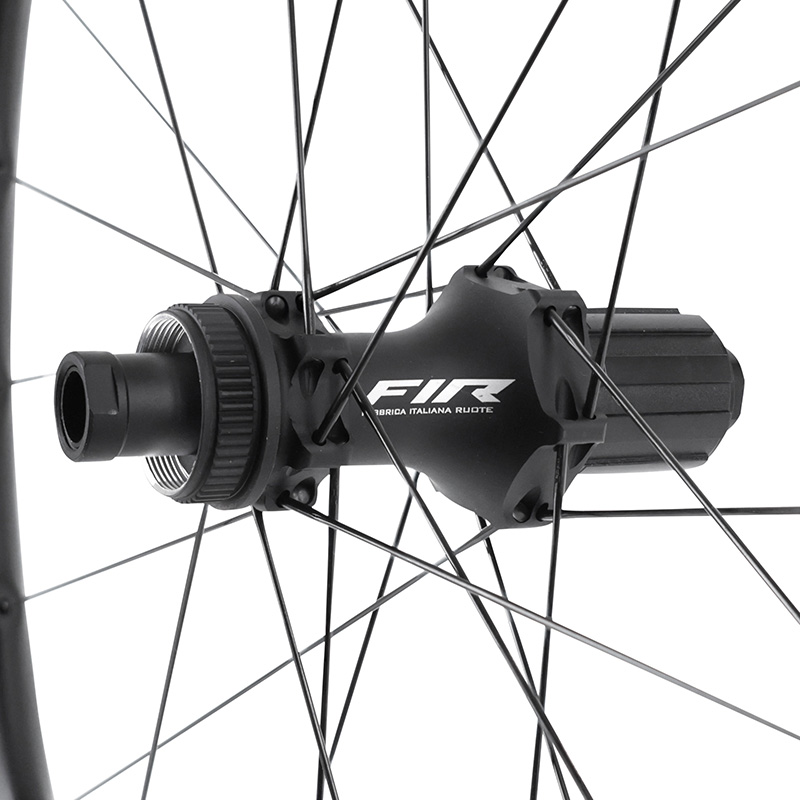 Roues route disque 700 FIR FC 38 Pro Centerlock carbone noir cassette Shimano 12-11V axe traversant 12-100 et 12-142 tubeless ready paire - vue 4
